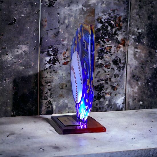 Cannes Printed Acrylic Baseball Trophy