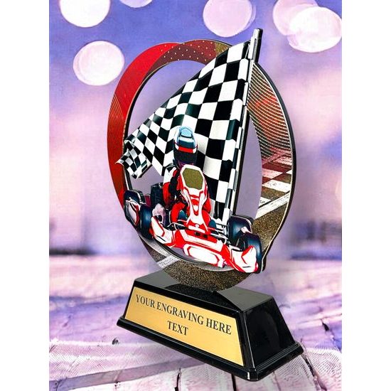 Onyx Stainless Steel Motorsport Trophy