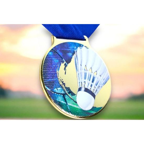 Sacul Badminton Color Texture 3D Print Medal