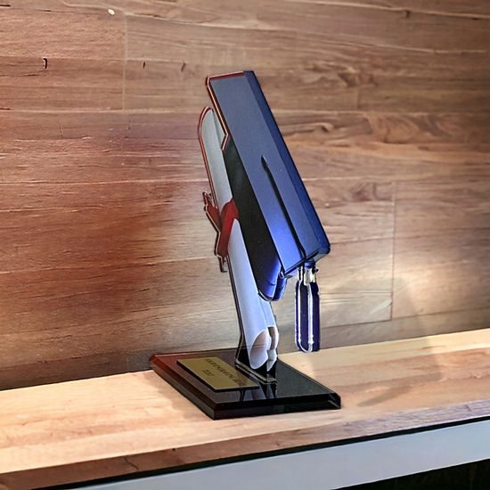 Cannes Printed Acrylic Graduation Trophy
