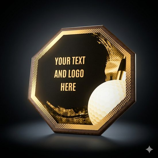 HEX Metal & Wood Golf Plaque