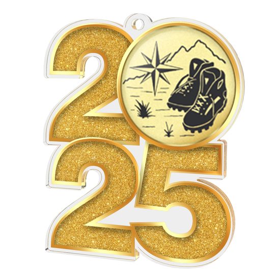Hiking and Mountaineering 2025 Acrylic Medal