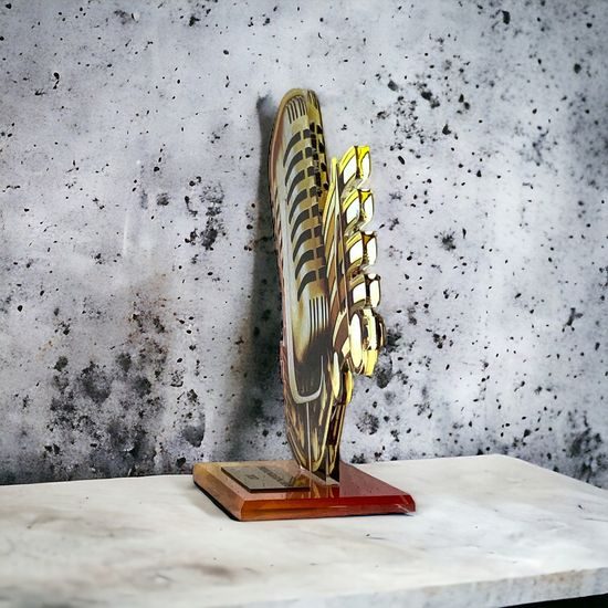 Cannes Printed Acrylic Microphone Singing Trophy