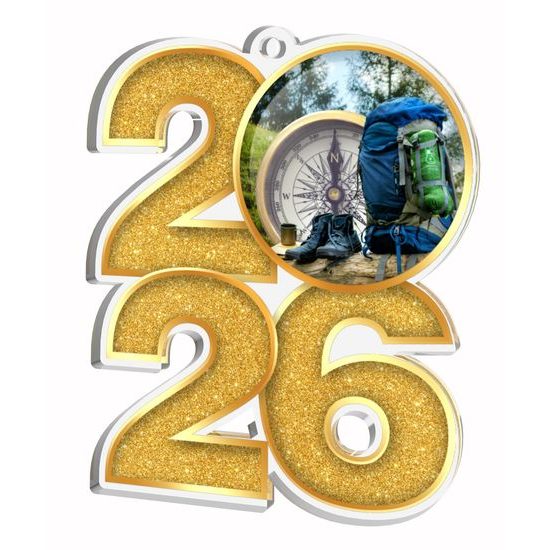 Hiking 2026 Acrylic Medal