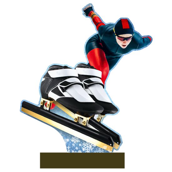 Grove Speed Skating Real Wood Trophy 2