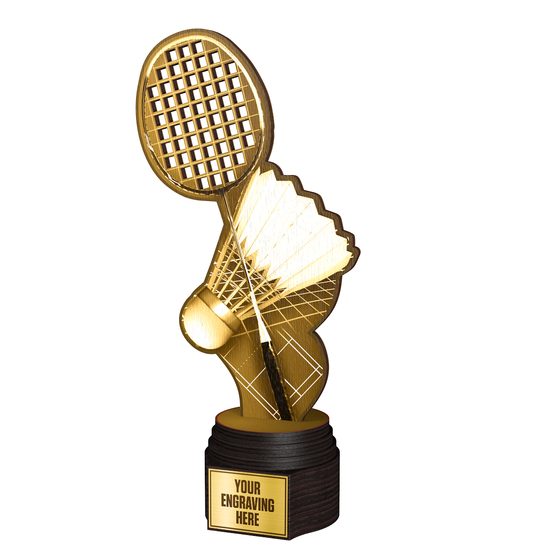 Frontier Classic Real Wood Badminton Trophy