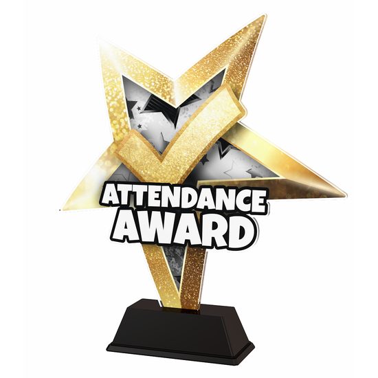 Attendance Award Star Trophy