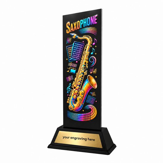 Shadowline Saxophone Music Metal Trophy