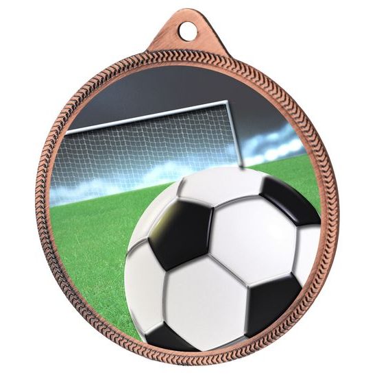 Soccer Color Texture 3D Print Bronze Medal