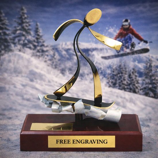 Barcelona Snowboarding Handmade Metal Trophy