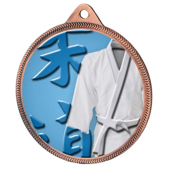 Martial Arts Kimono Color Texture 3D Print Bronze Medal