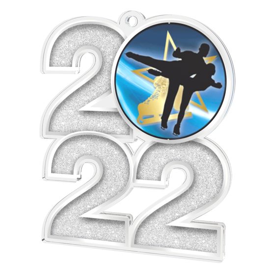 Ice Dance 2022 Silver Acrylic Medal