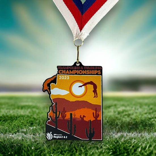 Flower Black Acrylic Custom Medal