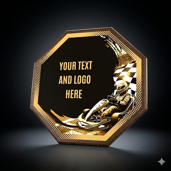 HEX Metal & Wood Motosport Plaque