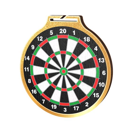 Habitat Darts Gold Eco Friendly Wooden Medal