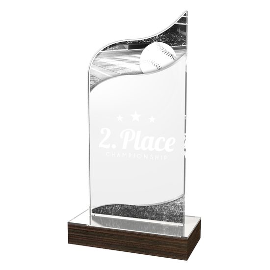 United Acrylic Wood Classic Baseball Trophy