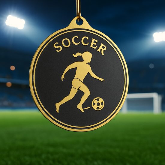 Valor Stainless Soccer Medal