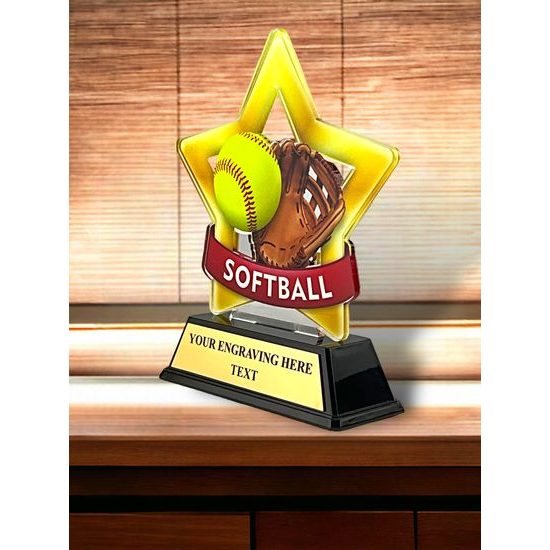 Mini Star Softball Trophy