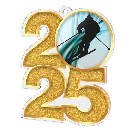 Skiing 2025 Acrylic Medal