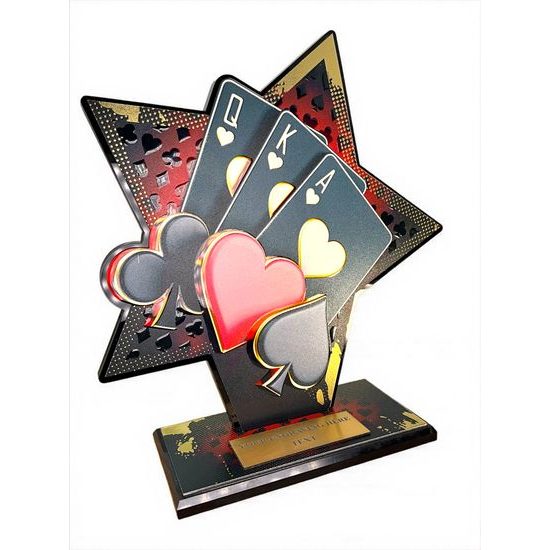 Liano Stainless Steel Card games Trophy