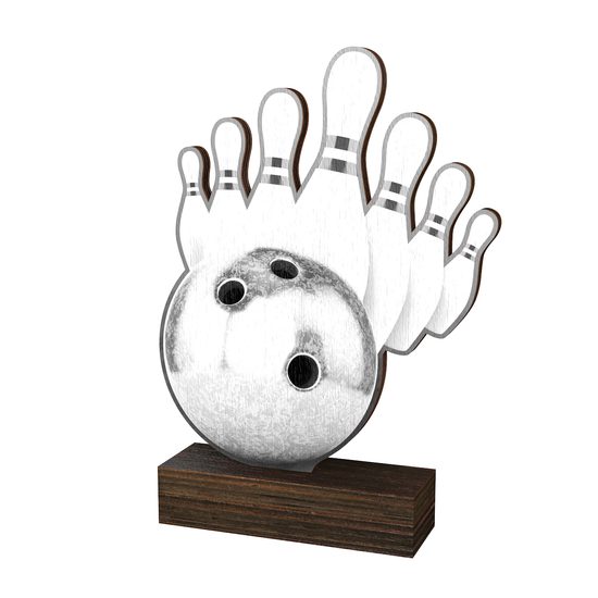 Sierra Classic Tenpin Bowling Real Wood Trophy