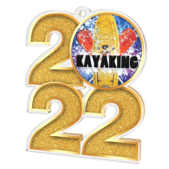 Kayaking Gold 2022 Acrylic Medal