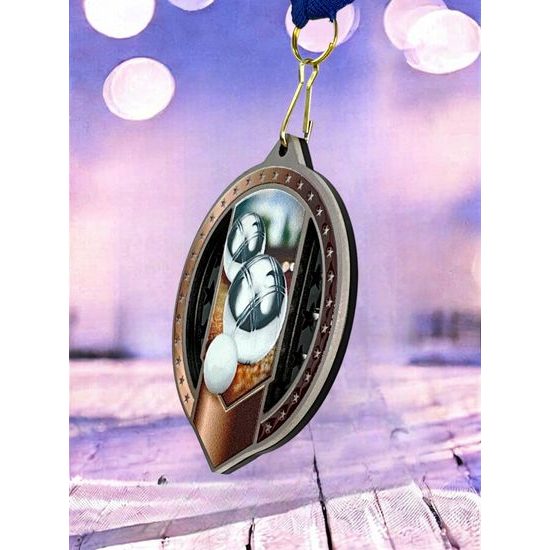 Noir Stainless Steel Petanque Medal