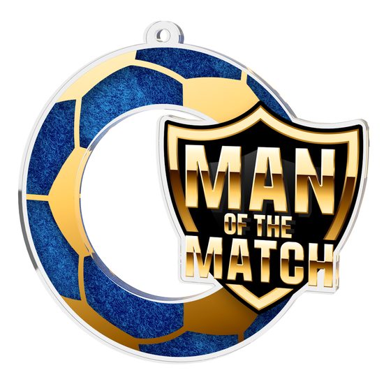 Man of the Match Soccer Shield Medal