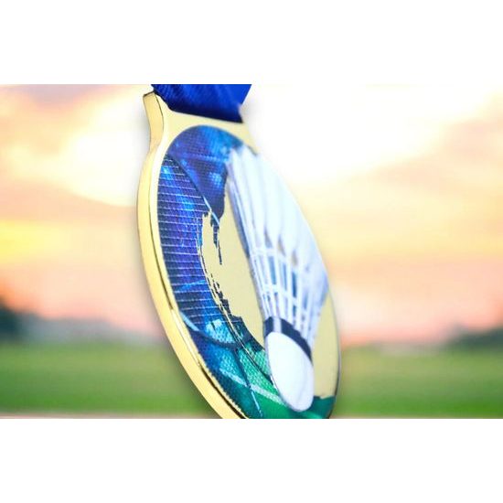 Sacul Badminton Color Texture 3D Print Medal