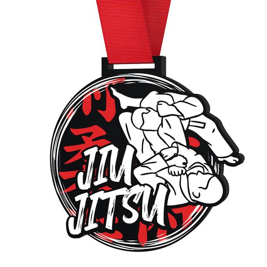 Giant Jiu Jitsu Black Acrylic Medal