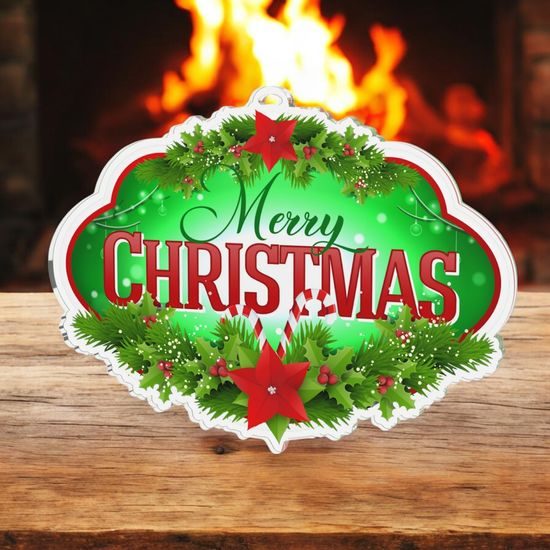 Merry Christmas Wreath Medal