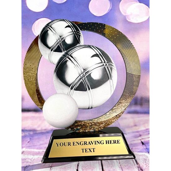 Onyx Stainless Steel Petanque Trophy