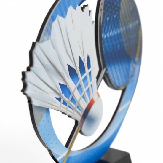 Onyx Stainless Steel Badminton Trophy