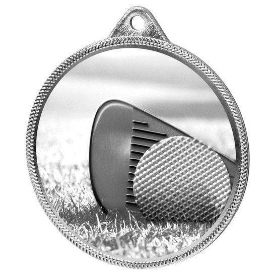 Golf Classic Texture 3D Print Silver Medal