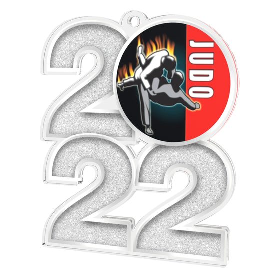 Judo 2022 Silver Acrylic Medal