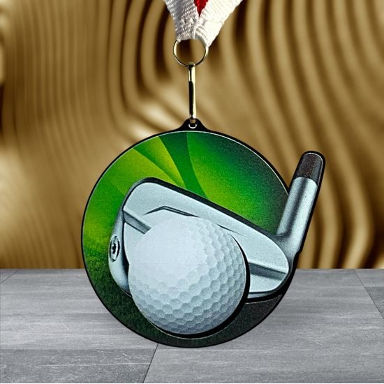 Rincon black acrylic Golf medal