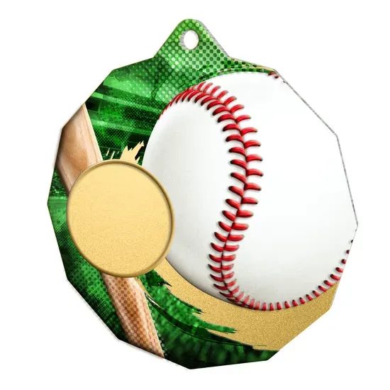 Dodeca Baseball Stainless Steel Logo Insert Medal