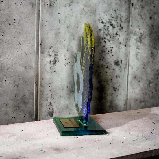 Cannes Printed Acrylic Soccer Boot Trophy