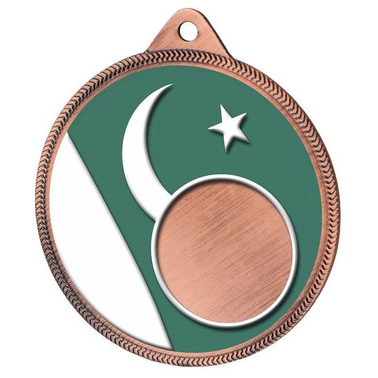 Pakistan Flag Logo Insert Bronze 3D Printed Medal