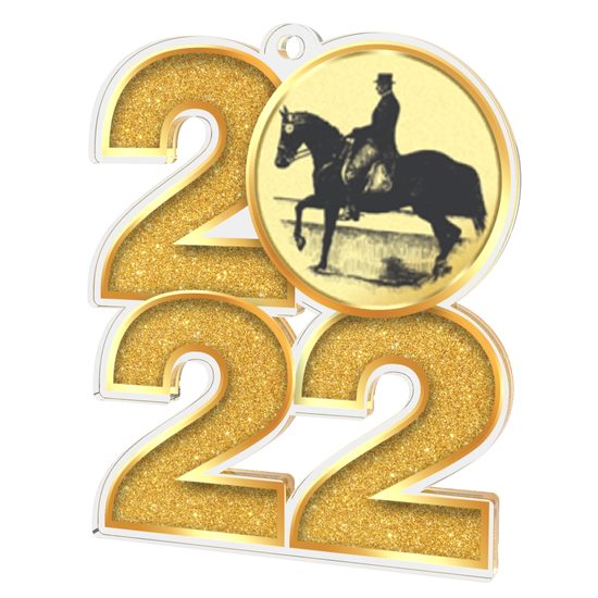 Horse Dressage Gold 2022 Acrylic Medal