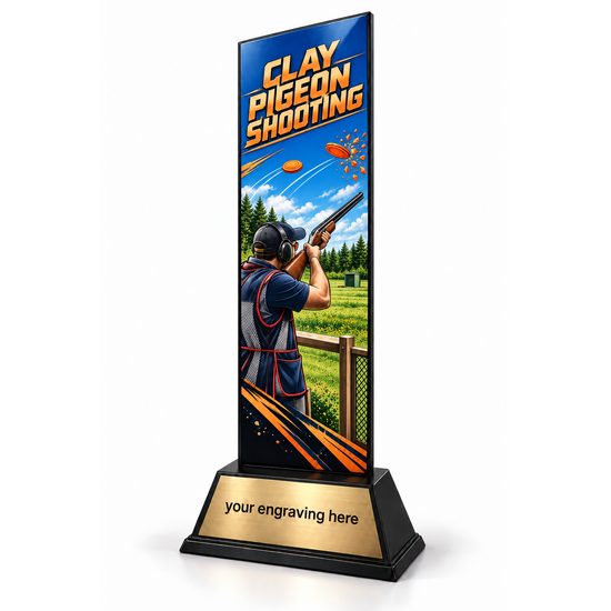 Shadowline Clay Pigeon Shooting Metal Trophy