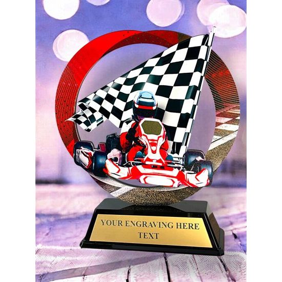 Onyx Stainless Steel Motorsport Trophy