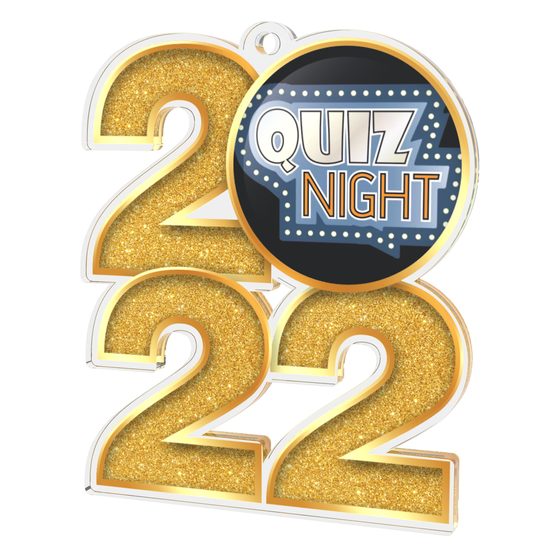 Quiz Night 2022 Gold Acrylic Medal