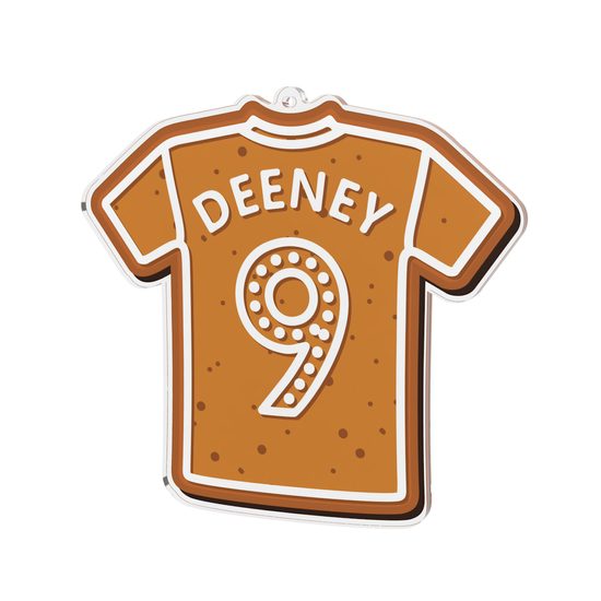 Gingerbread Sports Shirt Custom Made Printed Ornament