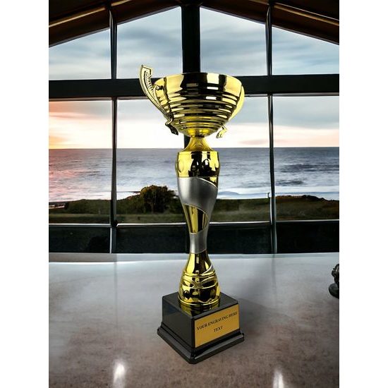 Luxury Gold and Silver Striped Cup