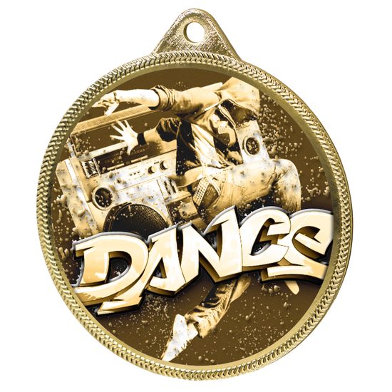 Street Dance Classic Texture 3D Print Gold Medal