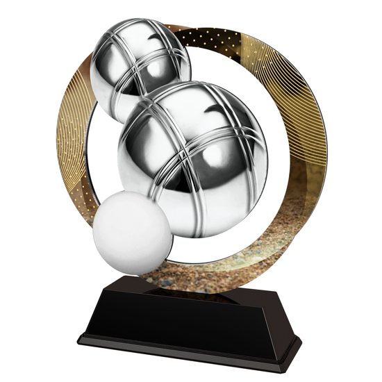 Onyx Stainless Steel Petanque Trophy