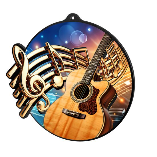 Rincon Black Acrylic Music Acoustic guitar Medal