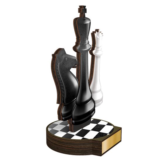 Grove Chess Real Wood Trophy