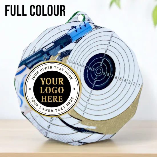 Dodeca Shooting Stainless Steel Logo Insert Medal